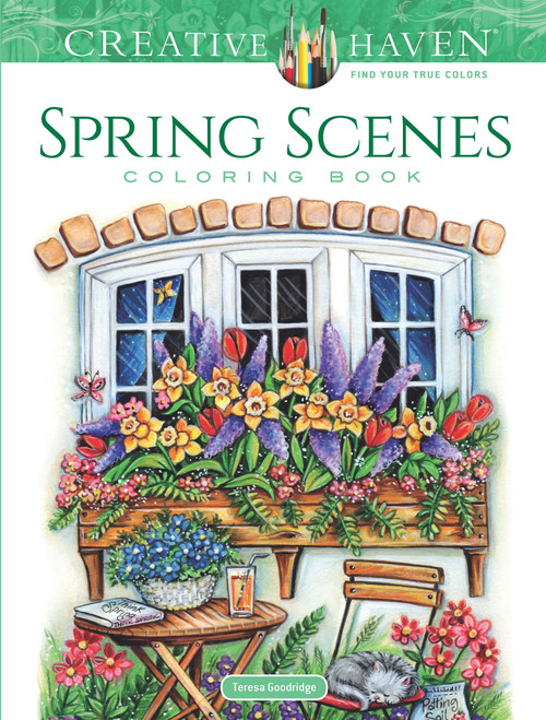 Creative Haven Spring Scenes Coloring Book by Teresa Goodridge, 9780486814124
