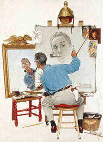 Norman Rockwell's Triple Self-Portrait from The Saturday Evening Post Notebook by Norman Rockwell, 9780486814575