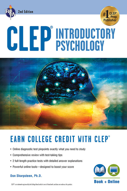 CLEP® Introductory Psychology Book + Online by Don J. Sharpsteen, 9780738610177