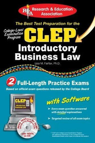 CLEP® Introductory Business Law with CD by Lisa M. Fairfax, 9780738603162