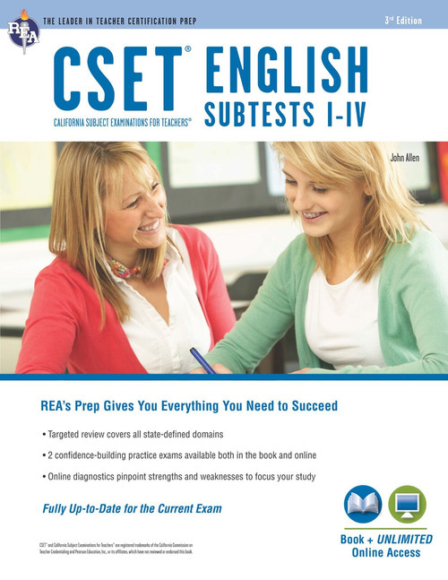 CSET English Subtests I-IV Book + Online by John Allen, 9780738612027