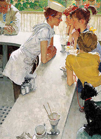 Norman Rockwell's The Soda Jerk from The Saturday Evening Post Notebook by Norman Rockwell, 9780486814582