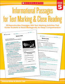 Informational Passages for Text Marking & Close Reading: Grade 5 by Martin Lee, Marcia Miller, 9780545793810