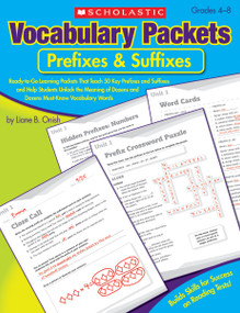 Vocabulary Packets: Prefixes & Suffixes by Liane Onish, 9780545198646