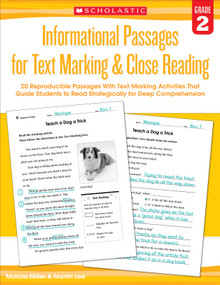 Informational Passages for Text Marking & Close Reading: Grade 2 by Marcia Miller, Martin Lee, 9780545793780