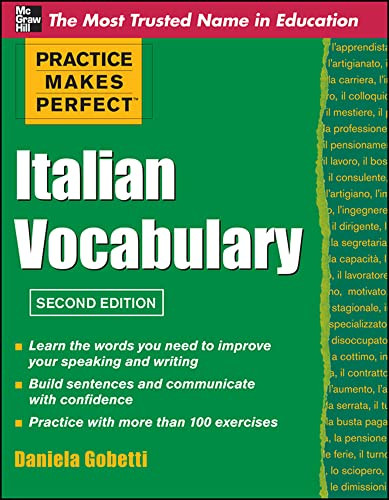 Practice Makes Perfect Italian Vocabulary by Daniela Gobetti, 9780071760966