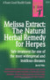 Melissa Extract: The Natural Remedy for Herpes by Jan de Vries, 9780879837198