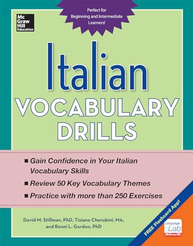 Italian Vocabulary Drills by Ronni L. Gordon, David M. Stillman, Tiziano Cherubini, 9780071823777