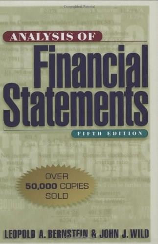 Analysis of Financial Statements by Leopold Bernstein, John J. Wild, 9780070945043