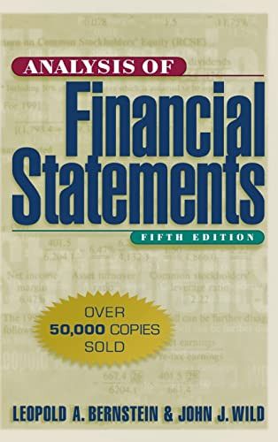 Analysis of Financial Statements by John J. Wild, Leopold Bernstein, 9780070945043