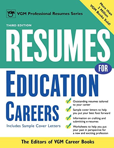 Resumes for Education Careers by Editors of VGM, 9780071437387