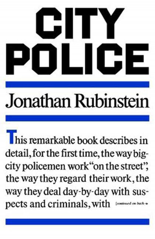 City Police by Jonathan Rubinstein, 9780374515553