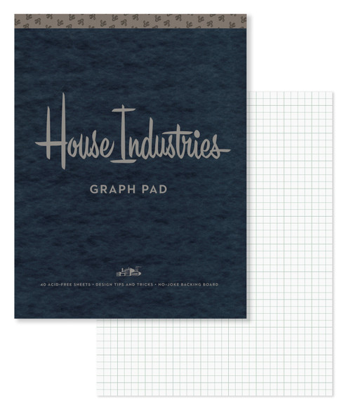House Industries Graph Pad (40 Acid-Free Sheets, Design Tips, Extra-Thick Backing Board) by House Industries, 9780451498724