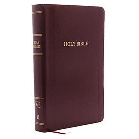KJV Holy Bible: Personal Size Giant Print with 43,000 Cross References, Burgundy Leather-Look, Red Letter, Comfort Print: King James Version by Thomas Nelson, 9780785215486