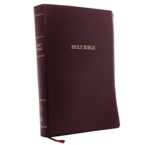 KJV Holy Bible: Super Giant Print with 43,000 Cross References, Burgundy Leather-look, Red Letter, Comfort Print (Thumb Indexed): King James Version by Thomas Nelson, 9780785215653