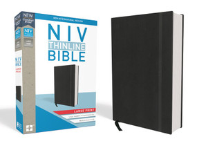 NIV, Thinline Bible, Large Print, Hardcover, Black, Red Letter Edition, Comfort Print by  Zondervan, 9780310448433