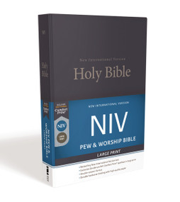 NIV, Church Bible (Pew Bible), Large Print, Hardcover, Blue, Comfort Print by Zondervan, 9780310446323