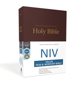 NIV, Church Bible (Value Pew Bible), Hardcover, Burgundy by Zondervan, 9780310446231