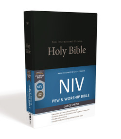 NIV, Church Bible (Pew Bible), Large Print, Hardcover, Black, Comfort Print by Zondervan, 9780310446309