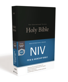 NIV, Church Bible (Pew Bible), Hardcover, Black, Comfort Print by Zondervan, 9780310446262