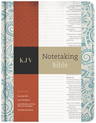 KJV Notetaking Bible, Blue Floral by Holman Bible Staff, 9781433645594