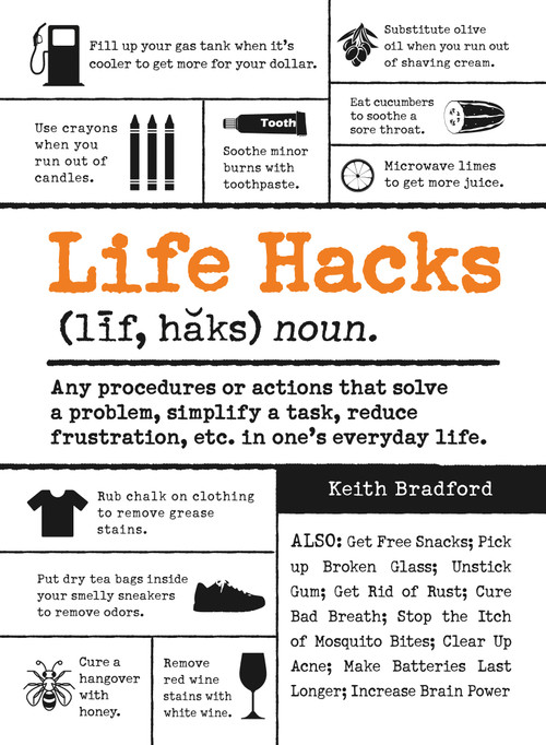 Life Hacks (Any Procedure or Action That Solves a Problem, Simplifies a Task, Reduces Frustration, Etc. in One's Everyday Life) by Keith Bradford, 9781440582851