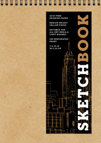 Sketchbook 7 x 10" Fliptop Landscape Kraft Spiral Hardcover Mixed Media Sketchbook for Drawing (Acid-Free Quality Paper (128 pages)) by Union Square & Co., 9781454931485