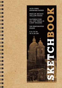 Sketchbook 5.5 x 8" Kraft Spiral Hardcover Mixed Media Sketchbook for Drawing (Acid-Free Quality Paper (128 pages)) by Union Square & Co., 9781454931515