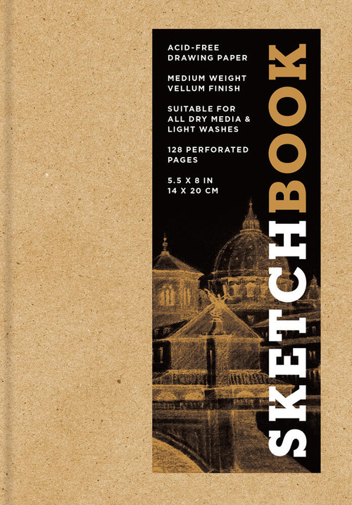 Sketchbook 5.5 x 8" Kraft Hardcover Mixed Media Sketchbook for Drawing (Acid-Free Quality Paper (128 pages)) by Union Square & Co., 9781454931508