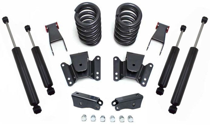 CHASSIS TECH 1973-87 Chevy C10 LOWERING Drop KIT 2 Coil Springs 2 Shackles #251115 