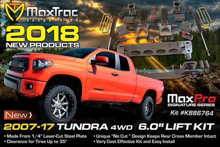 2007-2021 Toyota Tundra 2wd/4wd 6" Lift Kit W/ MaxTrac Shocks - MaxTrac K946764