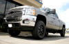 2011-2019 Chevy Silverado 2500 HD 2wd/4wd 1-3" Lift Torsion Keys, With Shock Extenders - MaxTrac 841413 (Installed)