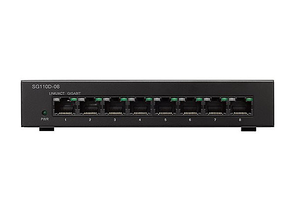 NEW Cisco SG110D-08-NA Switch 8 Port Gigabit Fanless Desktop 