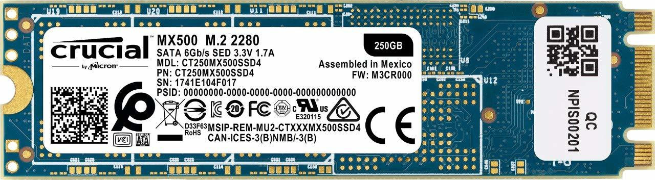 Crucial MX500 250GB 3D NAND SATA M.2 Type 2280SS Internal SSD - Vestabond