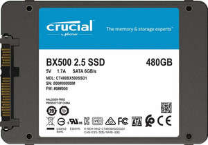 Crucial BX500 480GB 3D NAND SATA 2.5-Inch Internal SSD (CT480BX500SSD1)