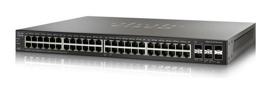 Cisco SG350X-48MP Stackable Managed Switch L3 48-Ports GiG PoE+ 740W + 4- Ports 10GiG/ SFP+ - Vestabond