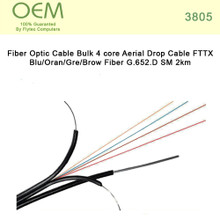 Fiber Optic Cable Bulk 4 core Aerial Drop Cable FTTX Blu/Oran/Gre/Brow Fiber G.652.D SM 2km (3805)