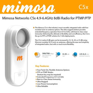 Mimosa - 100-00085 C5x 4.9-6.4 GHz 8dBi Modular Radio For PTMP or PTP