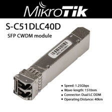 MikroTik S-C51DLC40D SFP CWDM module 1.25G 40km 1510nm (S-C51DLC40D)