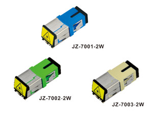 SC/APC LC ST SX FTTH Fiber Optic Connector Simplex Duplex Fiber Optic Adapter w/ metal cap (JZ-7001-2W)