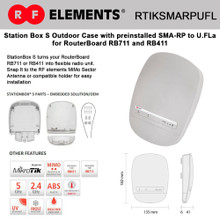 RF Elemtents RTIKSMARPUFL StationBox S – preinstalled SMA-RP to U.FL outdoor enclosure