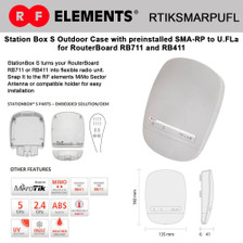 RF Elemtents RTIKSMARPUFL StationBox S – preinstalled SMA-RP to U.FL outdoor enclosure