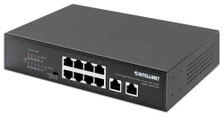 Intellinet 561402 8-Port Gigabit Ethernet PoE+ Switch with 2 RJ45 Gigabit Uplink Ports