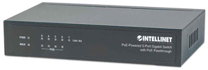 Intellinet 561082 PoE Powered 5-Port Gigabit Switch with PoE Passthrough