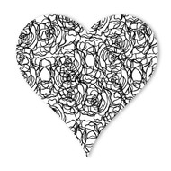 Begsonland Rose Heart Doodle Decal