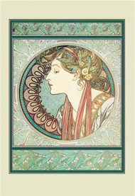 Laurel 1901 by Alphonse Mucha