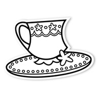Caleb Gray Studio Coloring: Tea Party Teacup & Saucer
