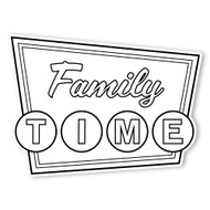 Caleb Gray Studio Coloring: Family Time Retro Sign