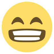 Emoji One Wall Icon Grinning Face With Smiling Eyes