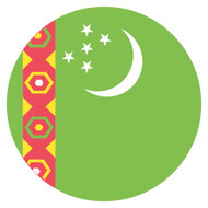 Emoji One Wall Icon Turkmenistan Flag